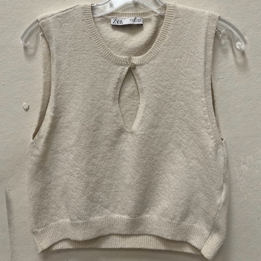 Zara Cream Knit Top